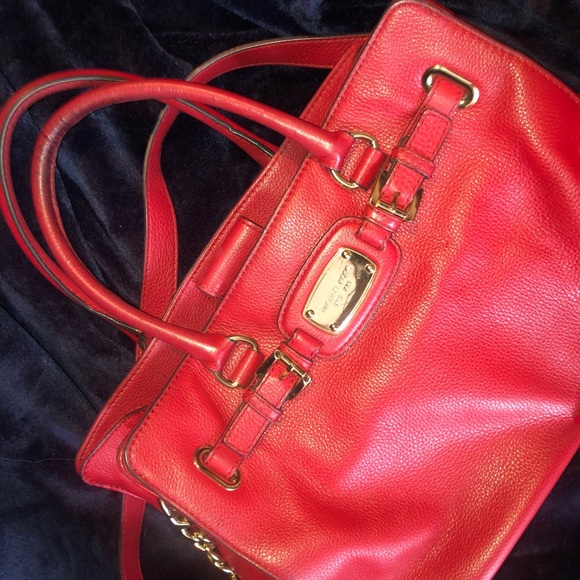Mk red leather bag - Picture 2 of 10